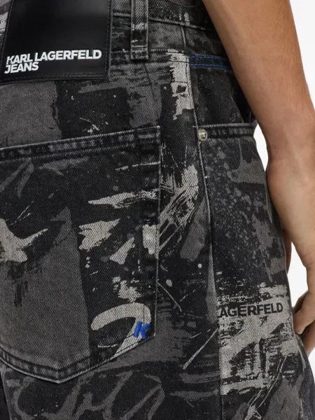Blugi Karl Lagerfeld Jeans cu 5 buzunare negru