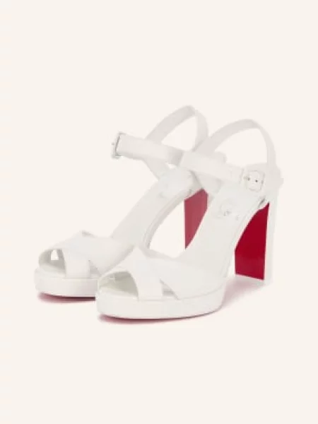 Christian Louboutin Sandały Cora weiss białe