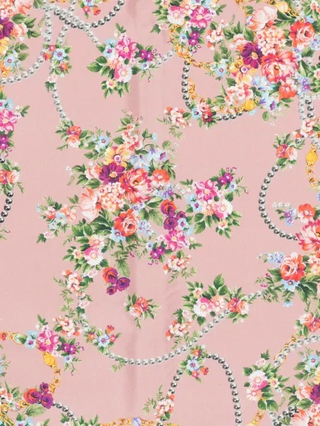 Gėlėtas raštuotas šalikas Dolce & Gabbana mėlyna