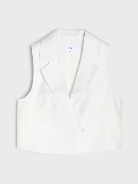 Костюмний жилет кремовий