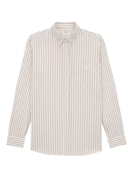 Риза Saint Laurent на райета бяло