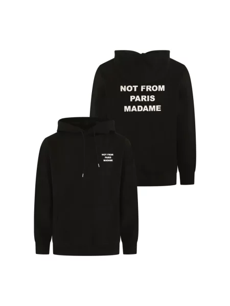 Bluza z kapturem Drole De Monsieur z kapturem z nadrukiem czarna
