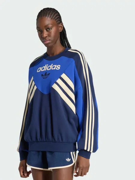 Світшот adidas комбінований верх синій