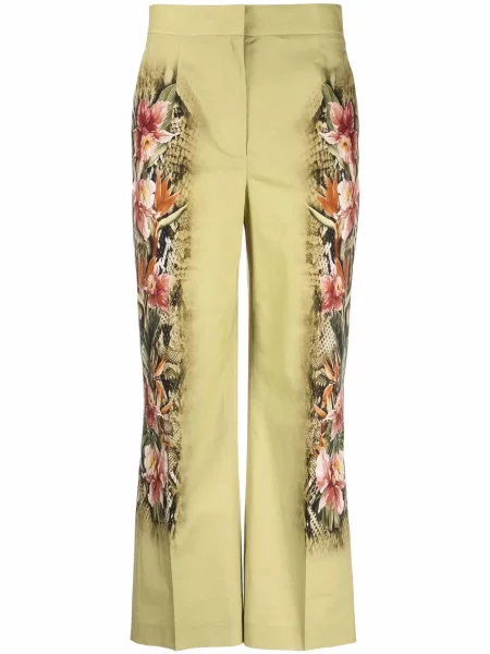 Pantaloni Alberta Ferretti cu imagine evazate verde