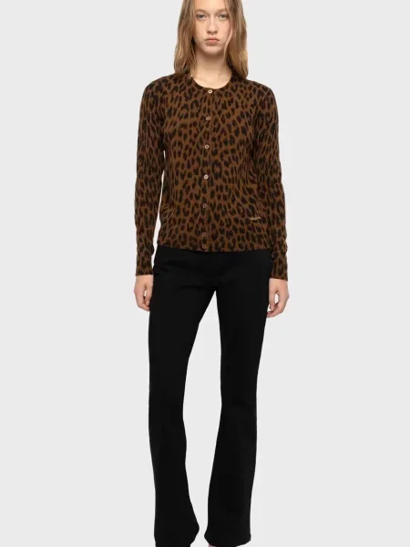 Шерстяной кардиган Zadig&voltaire коричневый