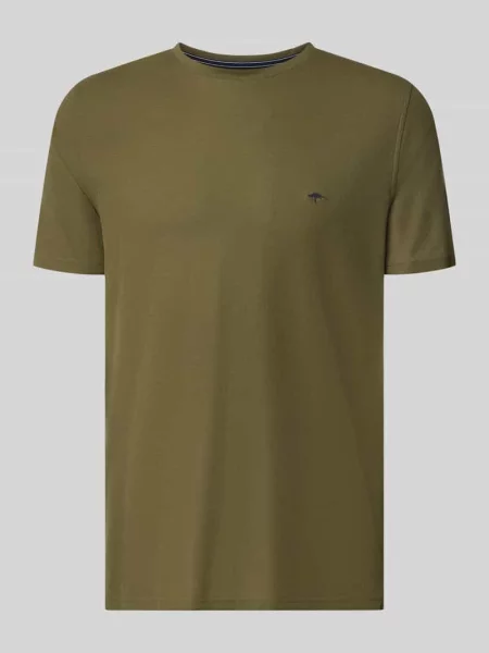 T-shirt w kroju regular fit z haftowanym logo Fynch-hatton