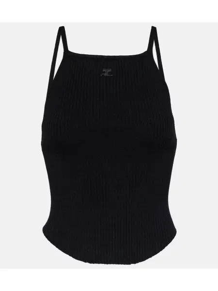 Top Courreges tricotate negru