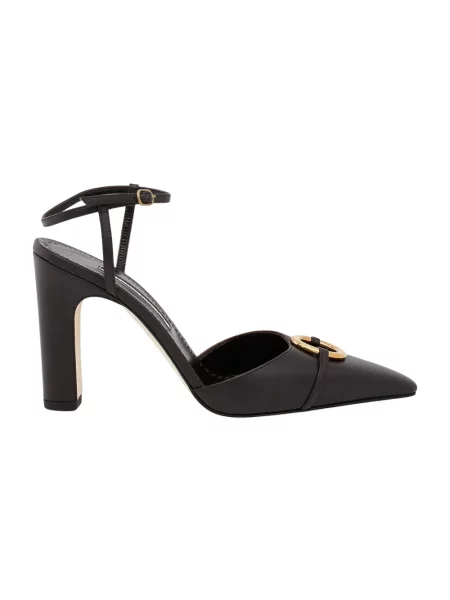 Czółenka Manolo Blahnik skórzana czarna