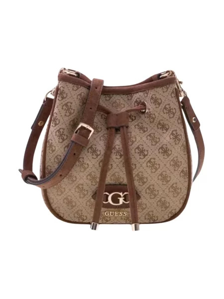 Guess Torebka Samantha Mini Brązowy beżowa