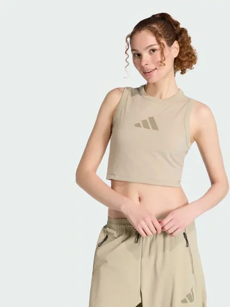 Топ adidas ZNE перероблений коричневий