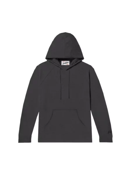 Bluza z kapturem Mc2 Saint Barth wełniana z kapturem czarna