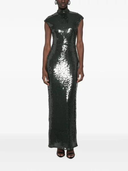 Rochie maxi Rotate Birger Christensen cu paiete verde