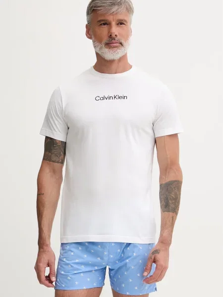 Calvin Klein Krótkie Piżamy weiss biała