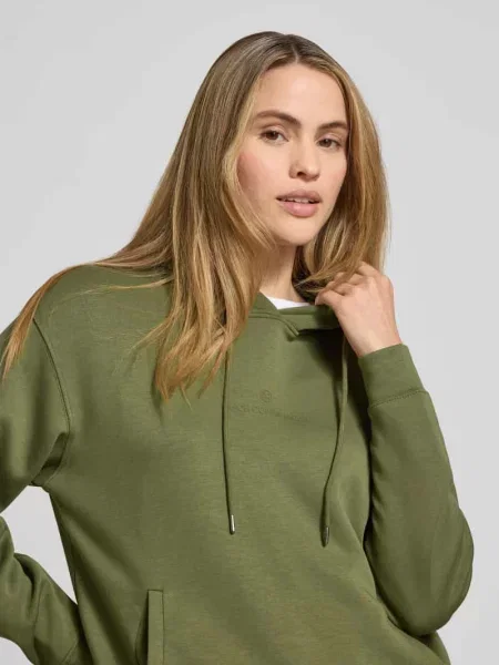 Msch Copenhagen bluza z kapturem MSCHIma Kobiety zielony jednolity S/M oliwkowa