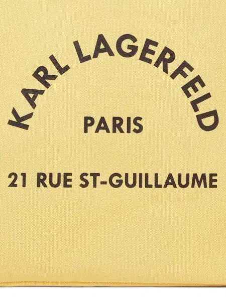 Geantă Karl Lagerfeld din canvas galben