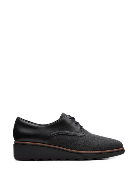 Pantofi derby Clarks Originals cu șireturi din dantelă negru
