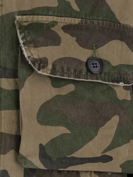 Geacă Found cu imagine cu model camuflaj verde