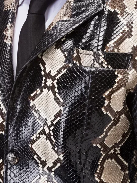 Sacou Billionaire din piele negru