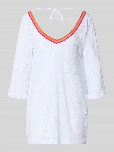 Sukienka plażowa z mieszanki bawełny model CASEY AGUANGA' Banana Moon biała