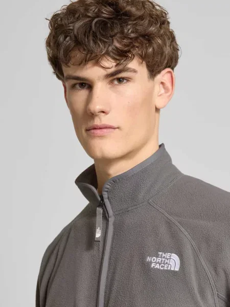 Kurtka z polaru z wyhaftowanym logo The North Face szara