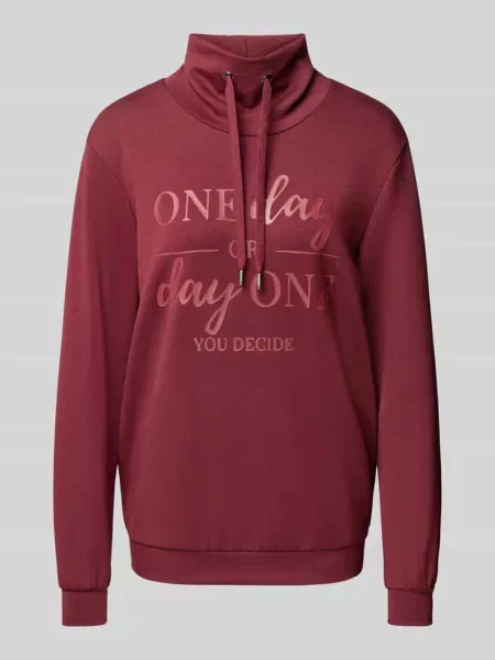 Bluza ze stójką i tunelem model ‘BANU’ Soyaconcept bordowa