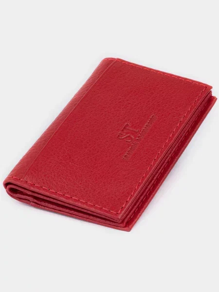 ST Leather Accessories Візитниця Шкіра червоний