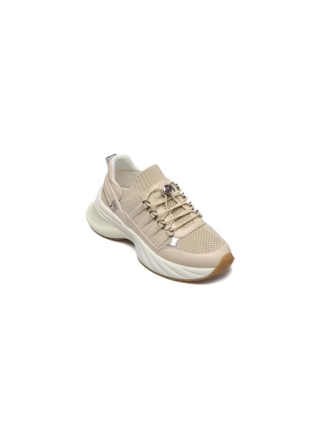 Sneakersy Pinko skórzane beżowe
