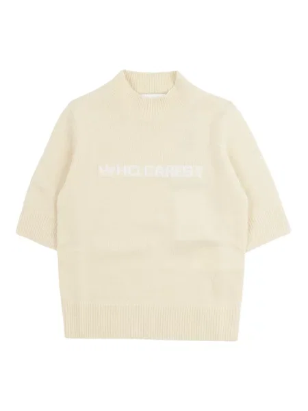 Golf sweter z golfem Max Mara żółty