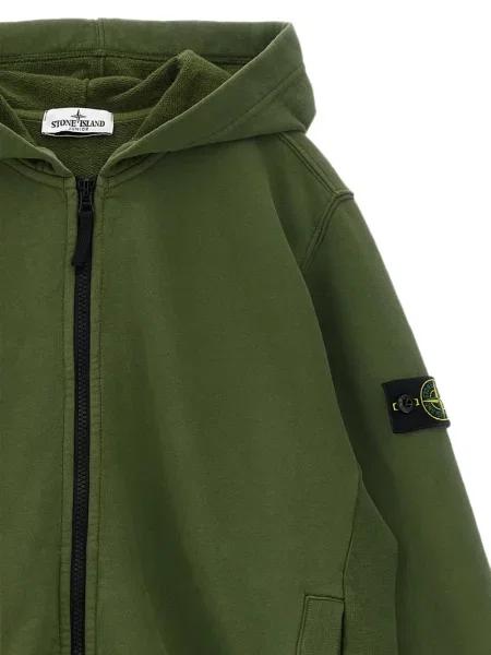 Bluza z kapturem dziecięca Stone Island zielona