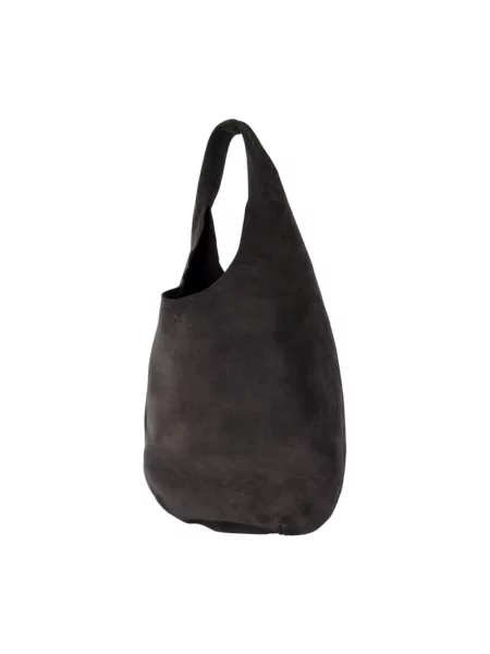 A.P.C. torebka shopper zamszowa le neige szara