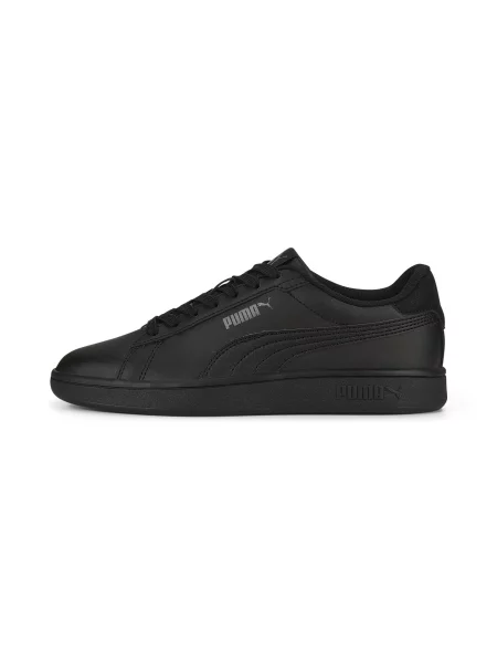 Młodzieżowe skórzane sneakersy Smash czarne
