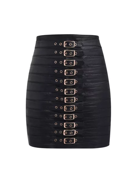 Spódnica skórzana Manokhi czarna