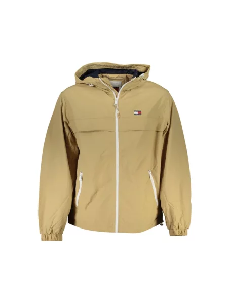 Kurtka Tommy Hilfiger z kapturem beżowa