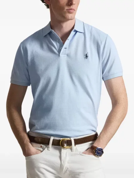 Húzózsinór kötött v-nyakú pólóing Polo Ralph Lauren zöld