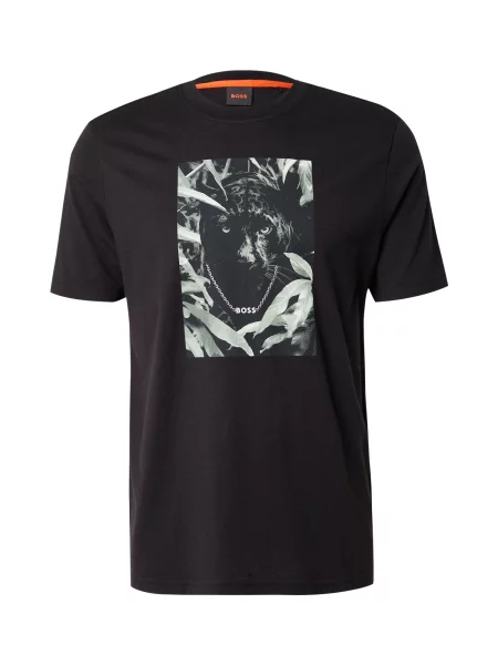 BOSS Tricou Te_Animali negru