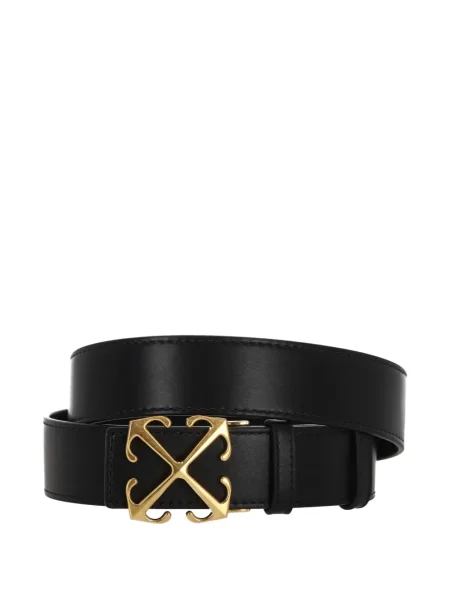 Curea Off-white din piele alb