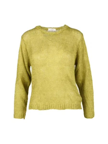 Lniany sweter Slowear zielony