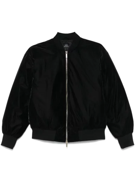 Geacă Armani Exchange de catifea negru