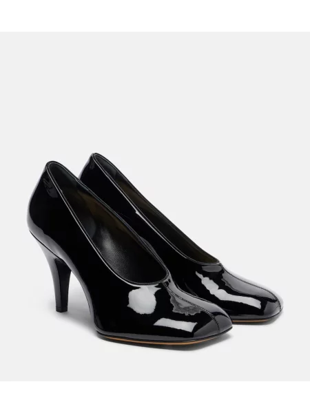 Pantofi cu toc Phoebe Philo din piele de lac negru