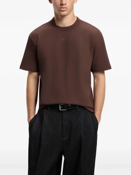 Tricou Hugo din jerseu maro