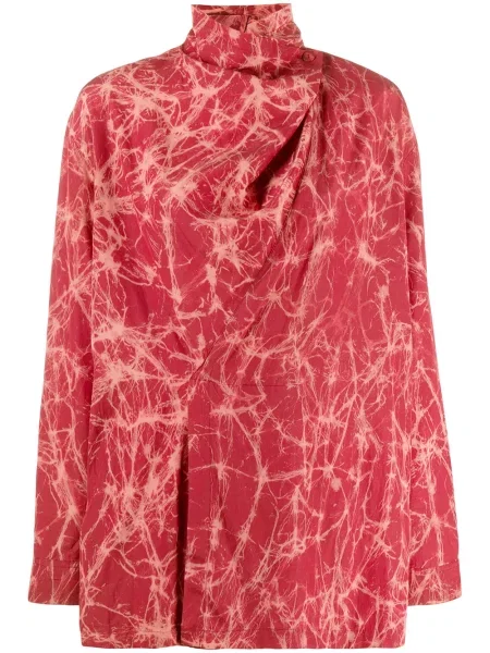 Drapovaná halenka Issey Miyake Pre-owned červená