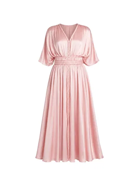 Rochie maxi Guess țesută roz