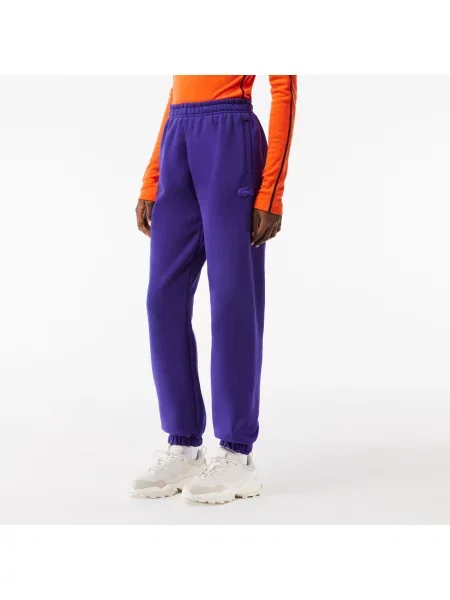 Lacoste Spodnie Dresowe Cotton Jogger fioletowe