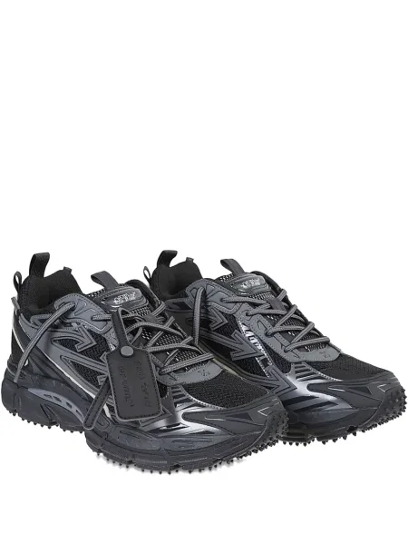 Sneakerși Off-white cu șireturi din dantelă alb