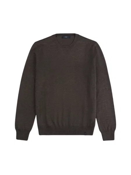 Sweter Fay wełniany brązowy