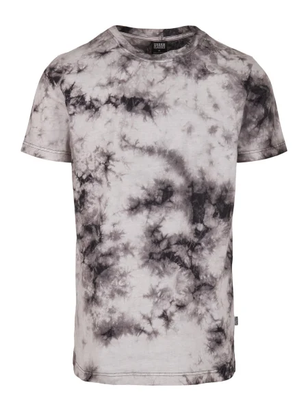 Urban Classics Tricou Black Tie Dye Tee negru alb