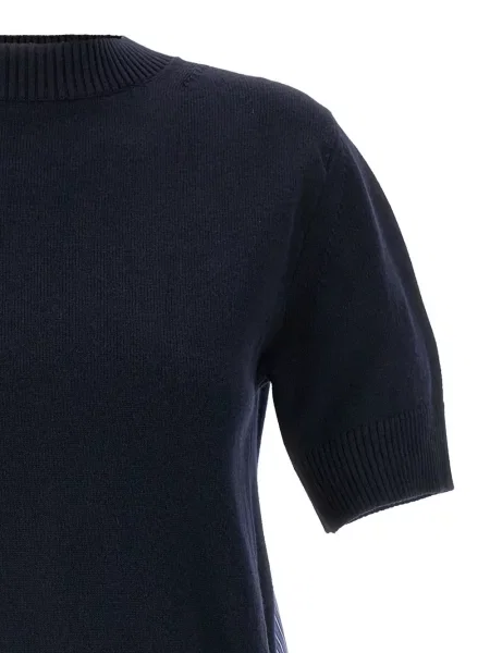 Tricou Sacai scurt albastru