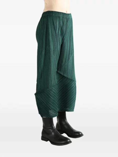 Pantaloni Pleats Please Issey Miyake verde