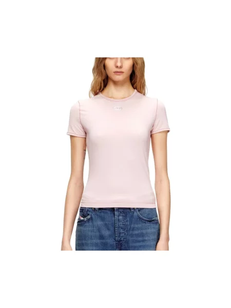 Diesel t-shirt T-UNCUTIESLONG-OD różowy