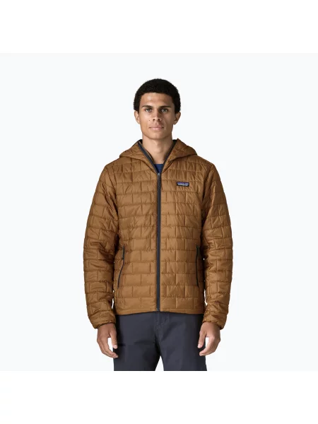 Geacă izolată pentru bărbați Patagonia Nano Puff Hoody deer brown maro